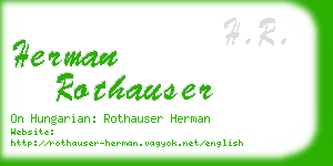 herman rothauser business card